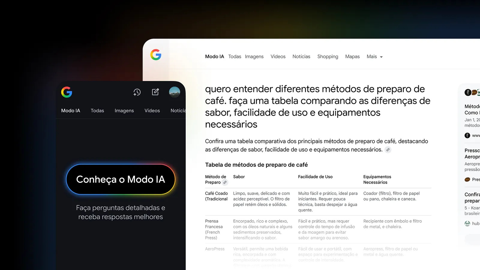 Google Modo IA no Brasil